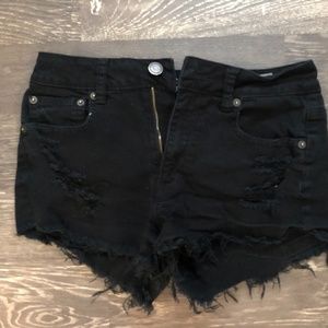 Black Jean Shorts